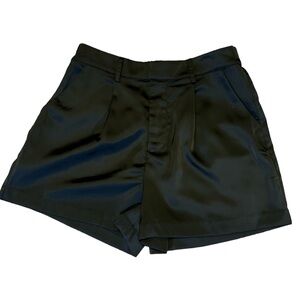 Satin Pleated Shorts